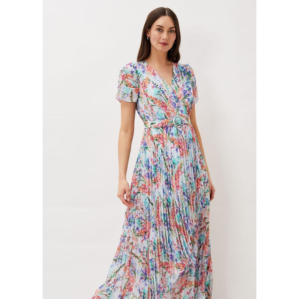 Phase Eight Cleo Floral Midaxi Dress - Cherry/Multi - Beales department store