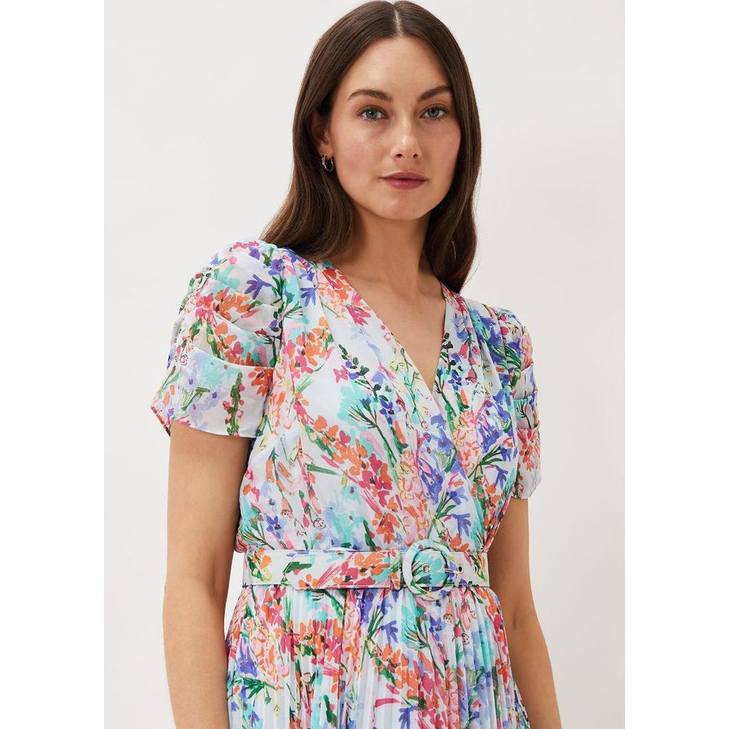 Phase Eight Cleo Floral Midaxi Dress - Cherry/Multi - Beales department store