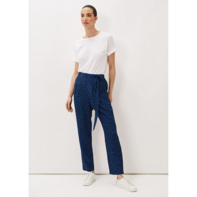 Phase Eight Coral Tapered Trousers - Navy/Kingfisher - Beales department store