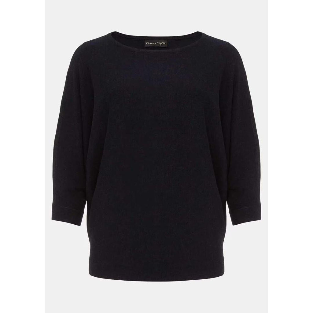 Phase Eight Cristine Batwing Fine Knit Jumper - Navy - Beales department store