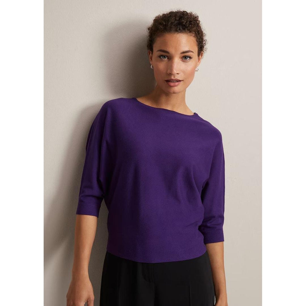 Phase Eight Cristine Batwing Jumper - Purple - Beales department store