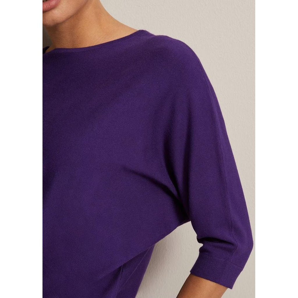 Phase Eight Cristine Batwing Jumper - Purple - Beales department store