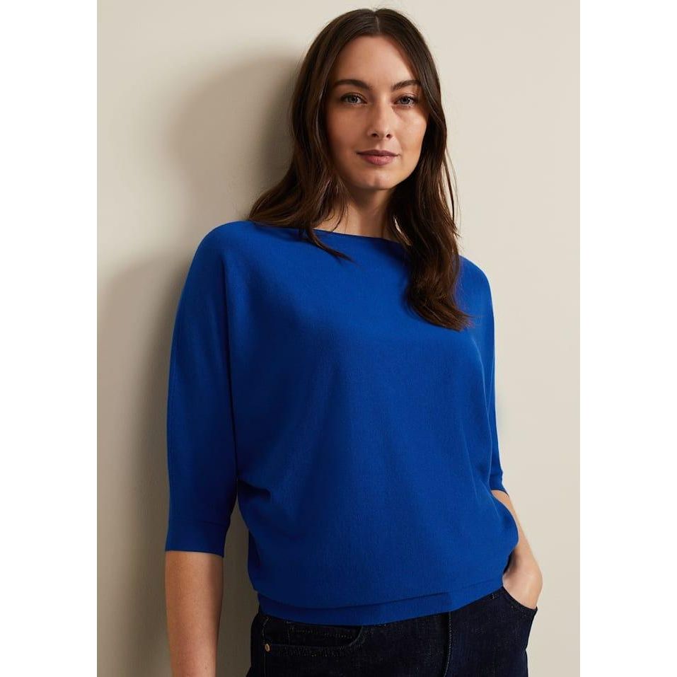 Phase Eight Cristine Knit Jumper - Cobalt - Beales department store