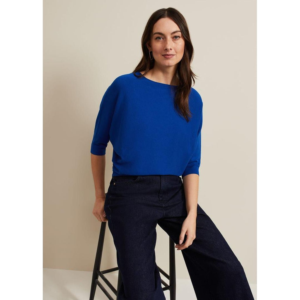 Phase Eight Cristine Knit Jumper - Cobalt - Beales department store