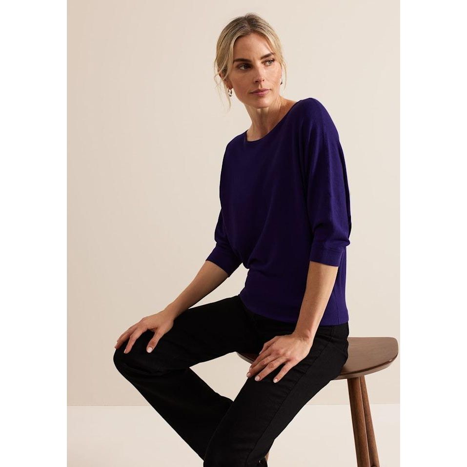 Phase Eight Cristine Knit Jumper - Purple - Beales department store