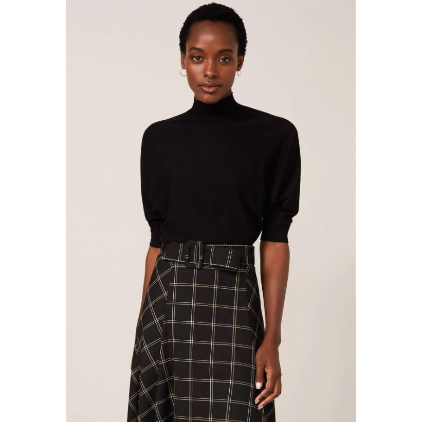 Phase Eight Cristine Turtle Neck - Black - Beales department store