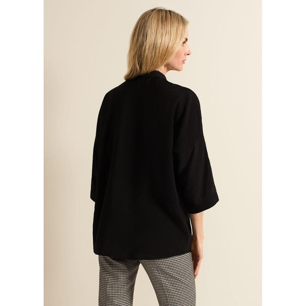 Phase Eight Cynthia Button Detail Shirt - Black - Beales department store