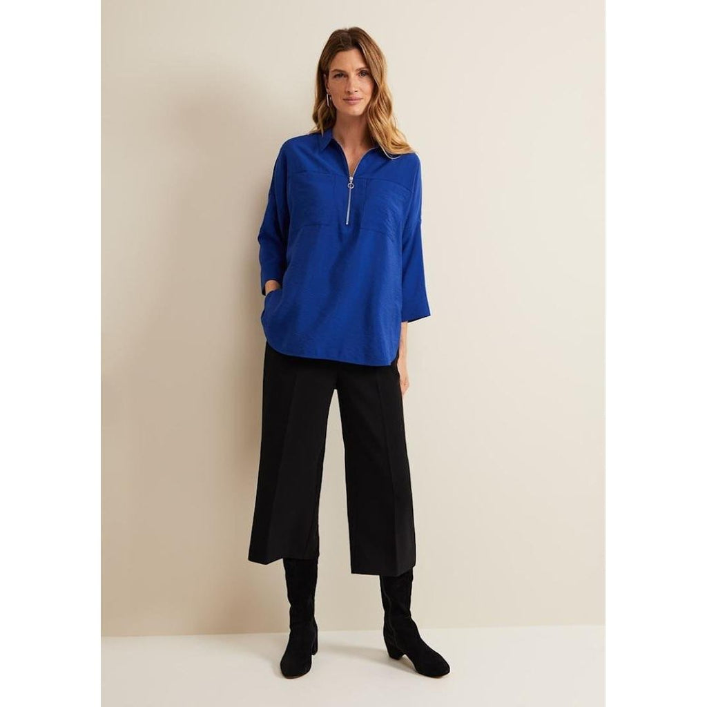 Phase Eight Cynthia Zip Shirt - Cobalt - Beales department store