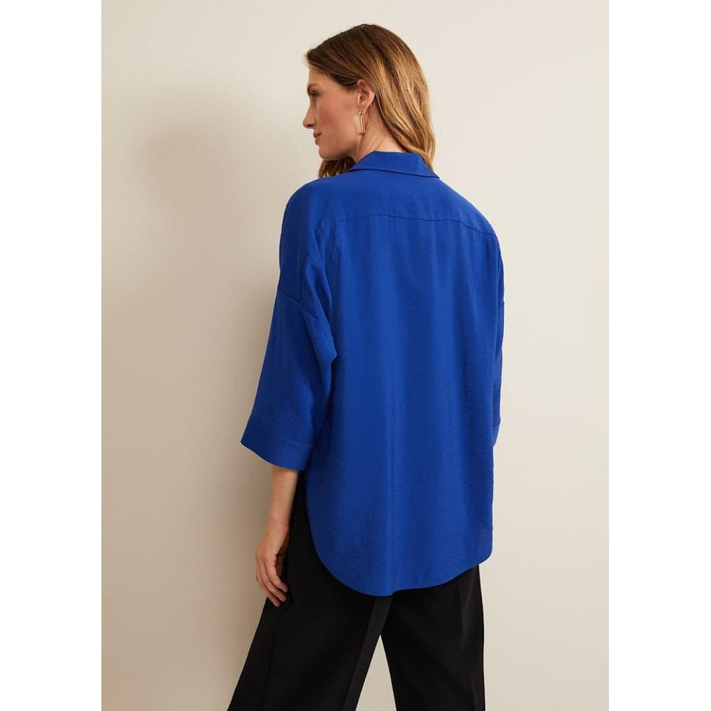 Phase Eight Cynthia Zip Shirt - Cobalt - Beales department store