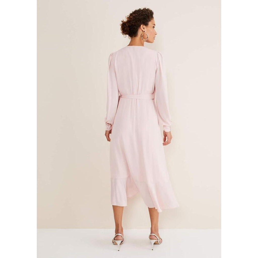 Phase Eight Daisie Frill Ruffle Midi Dress - Soft Rose - Beales department store