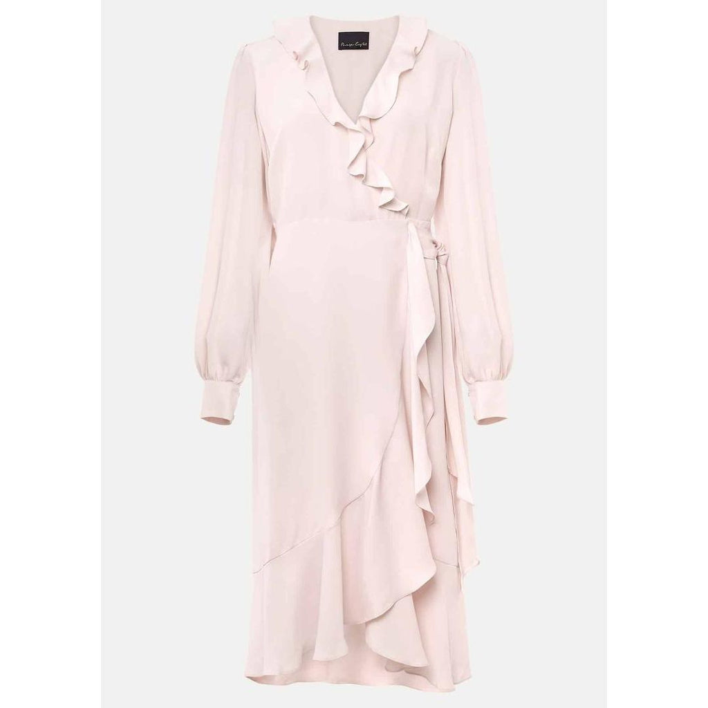 Phase Eight Daisie Frill Ruffle Midi Dress - Soft Rose - Beales department store