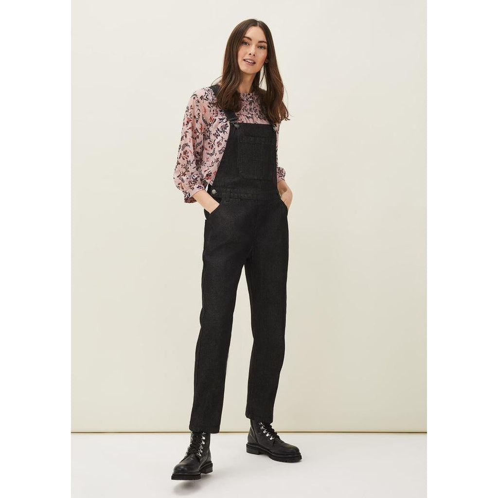 Phase Eight Effie Denim Dungaree - Black - Beales department store