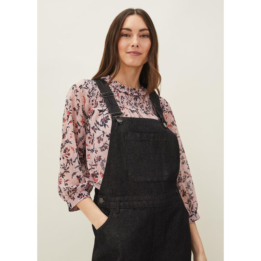 Phase Eight Effie Denim Dungaree - Black - Beales department store