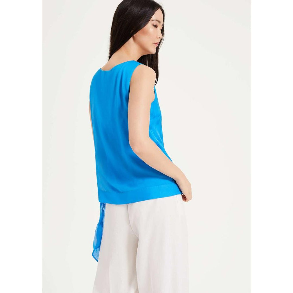 Phase Eight Eilian Silk Blouse - Blue 18 - Beales department store