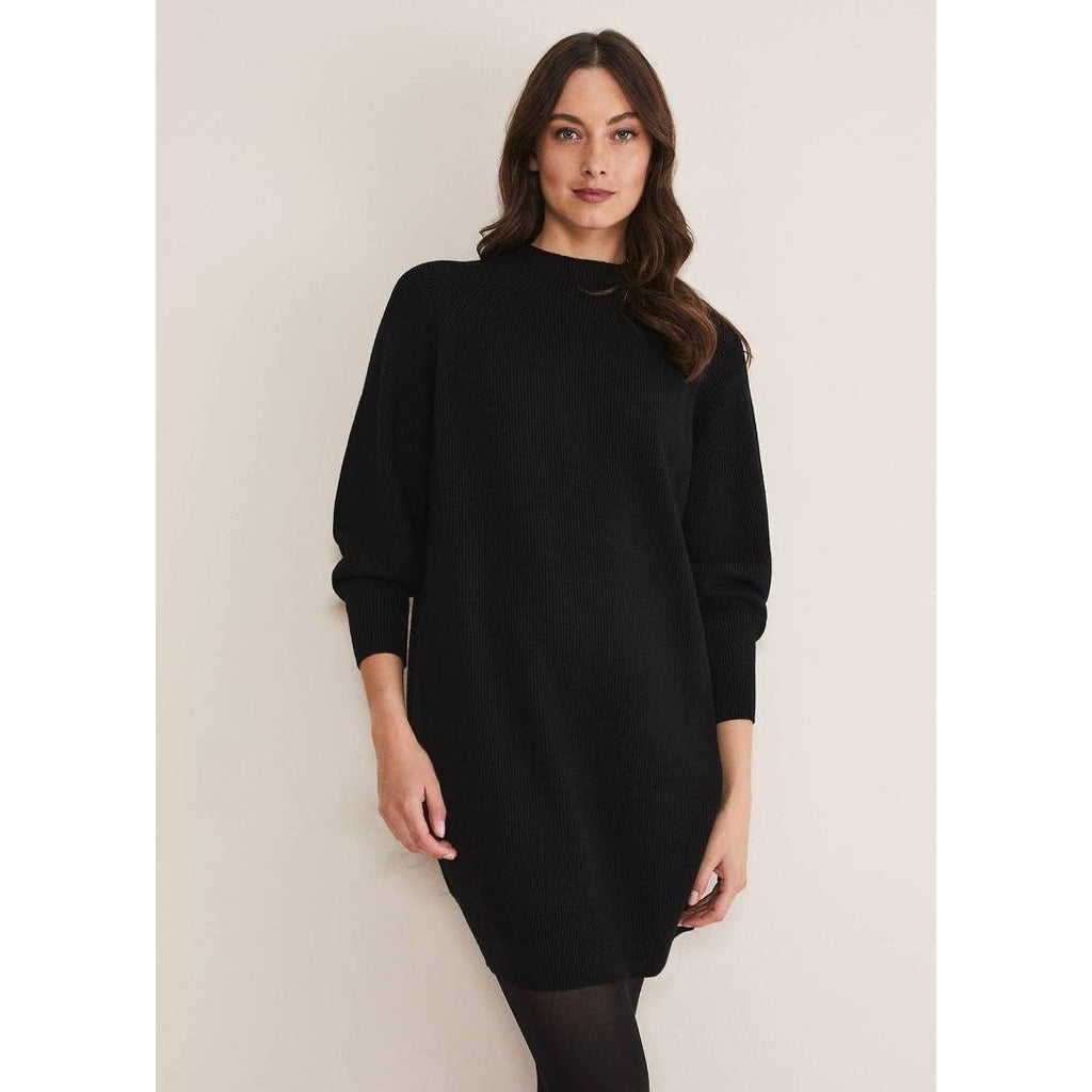 Phase Eight Eliana Knitted Jumper Dress - Black - Beales department store