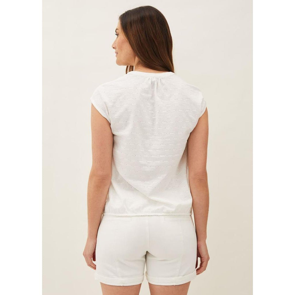 Phase Eight Elodie Picot Top Ivory - Beales department store