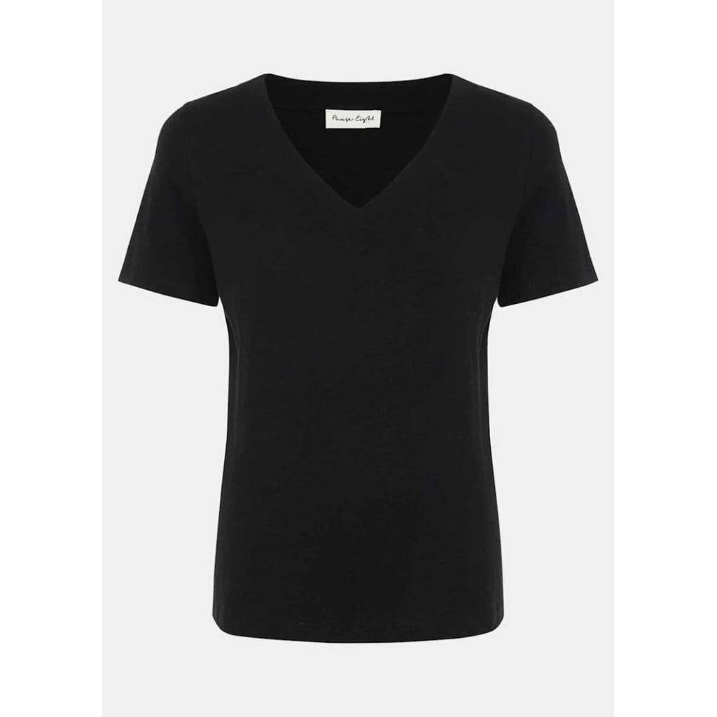 Phase Eight Elspeth V Neck Top - Black - Beales department store