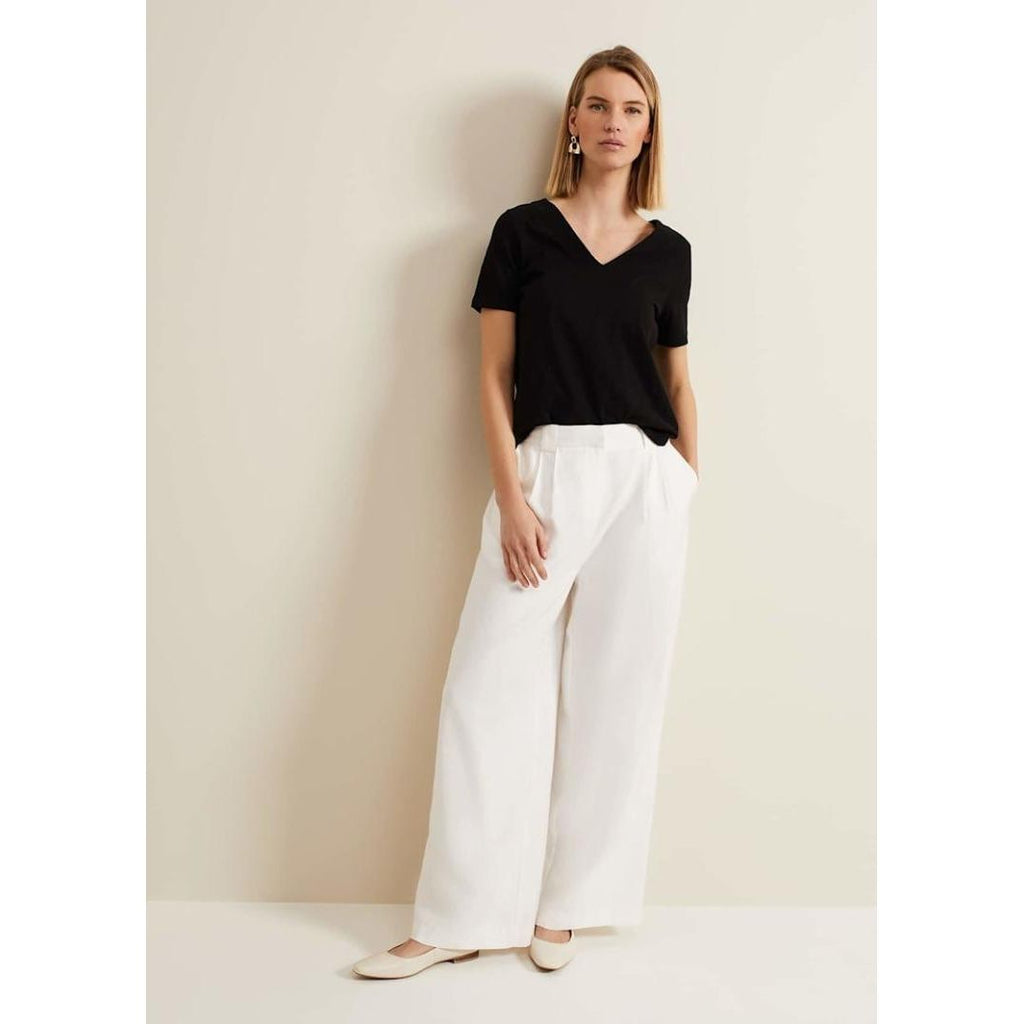 Phase Eight Elspeth V Neck Top - Black - Beales department store