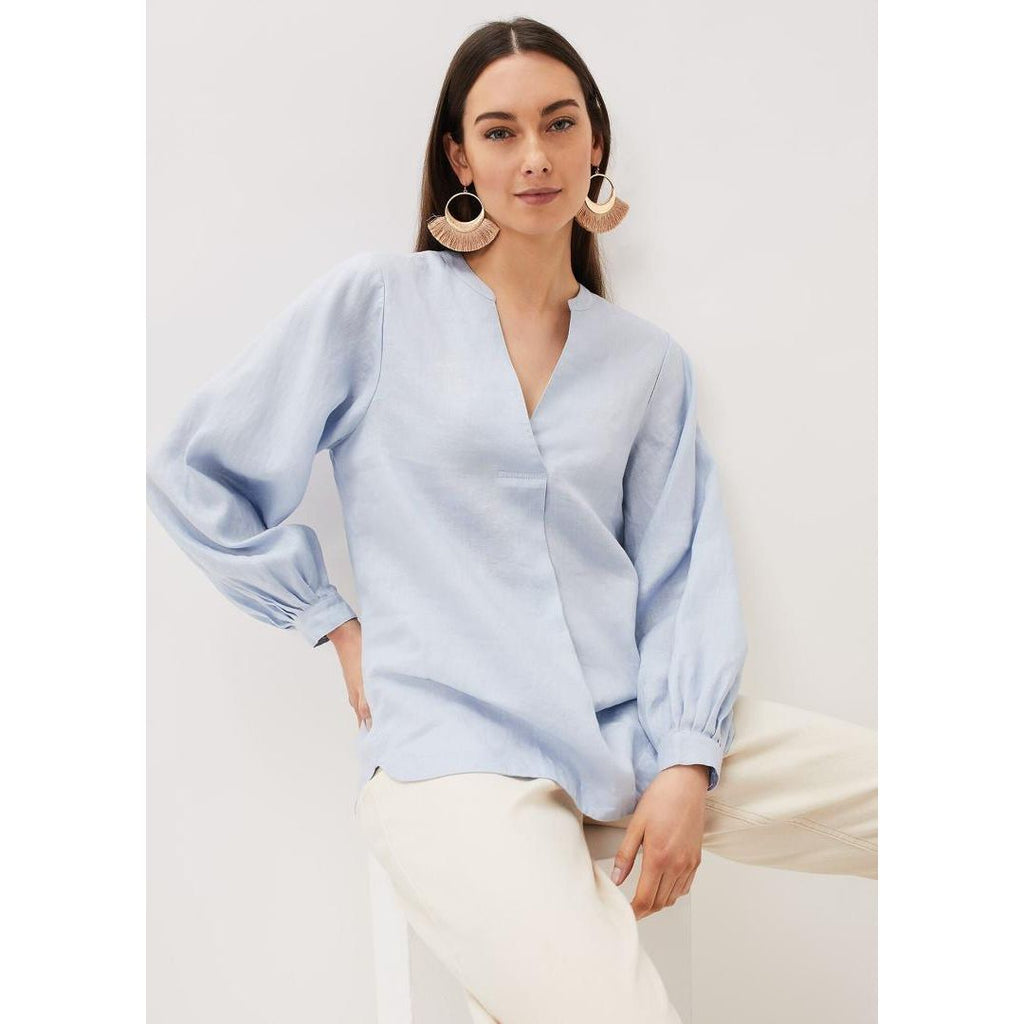 Phase Eight Emma Blouse - Soft Blue - Beales department store