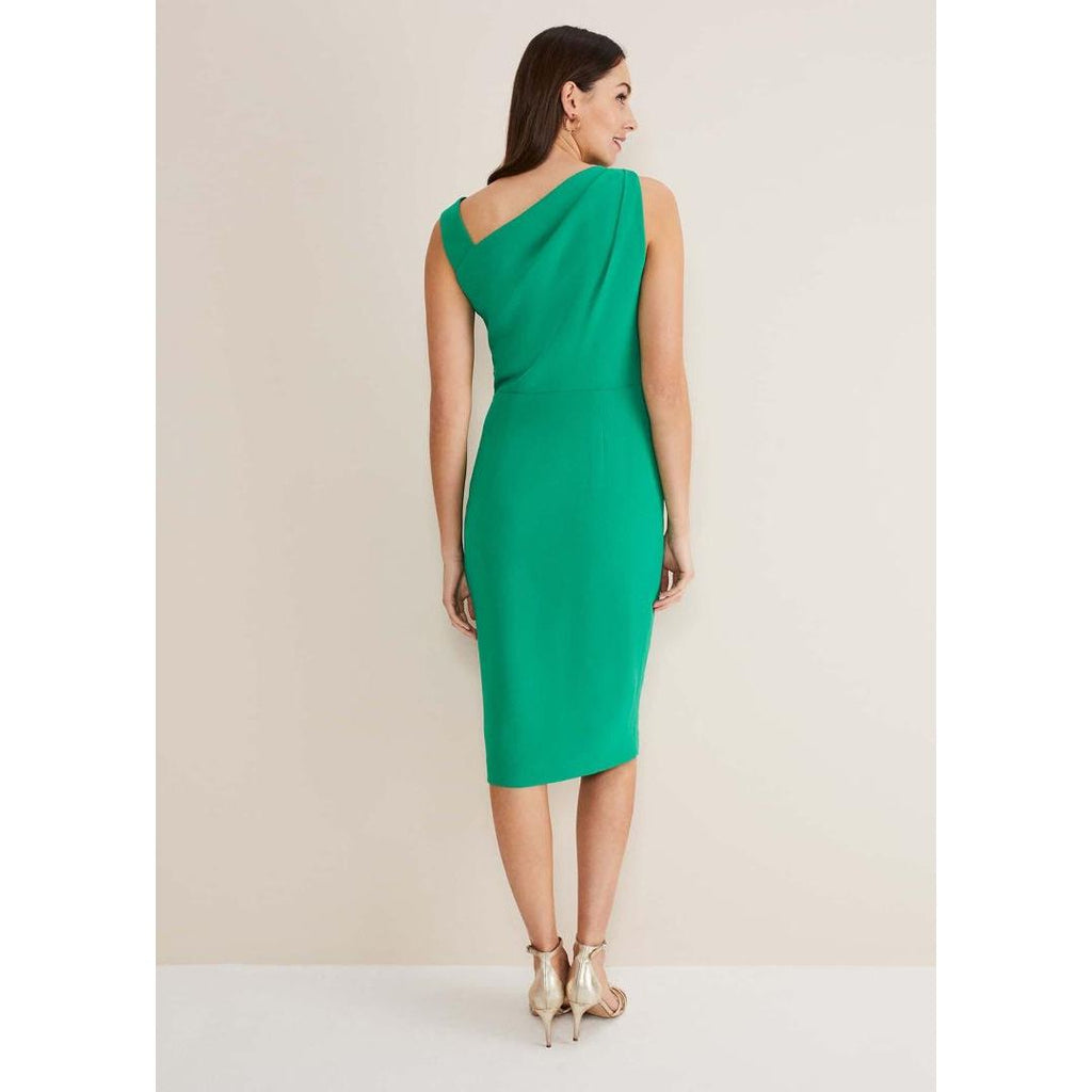 Phase Eight Emmie Asymmetric Hem Dress - Bright Green - Beales department store