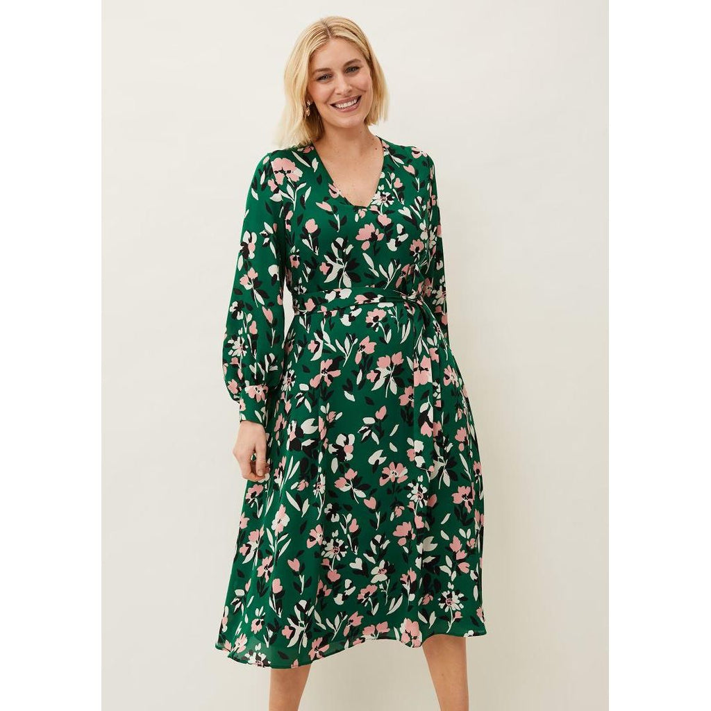 Phase Eight Emmy Floral Dress - Jade/Multi - Beales department store