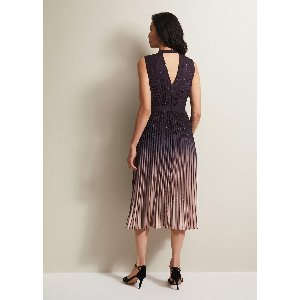 Phase Eight Estella Dark Purple Ombre Midaxi Dress - Purple - Beales department store