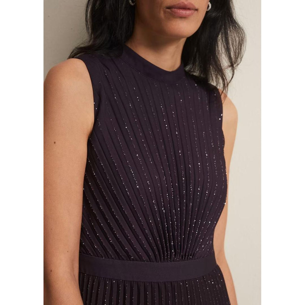 Phase Eight Estella Dark Purple Ombre Midaxi Dress - Purple - Beales department store