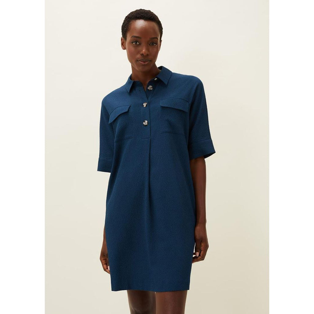 Phase Eight Faye Textured Tunic Dress - Teal - Beales department store