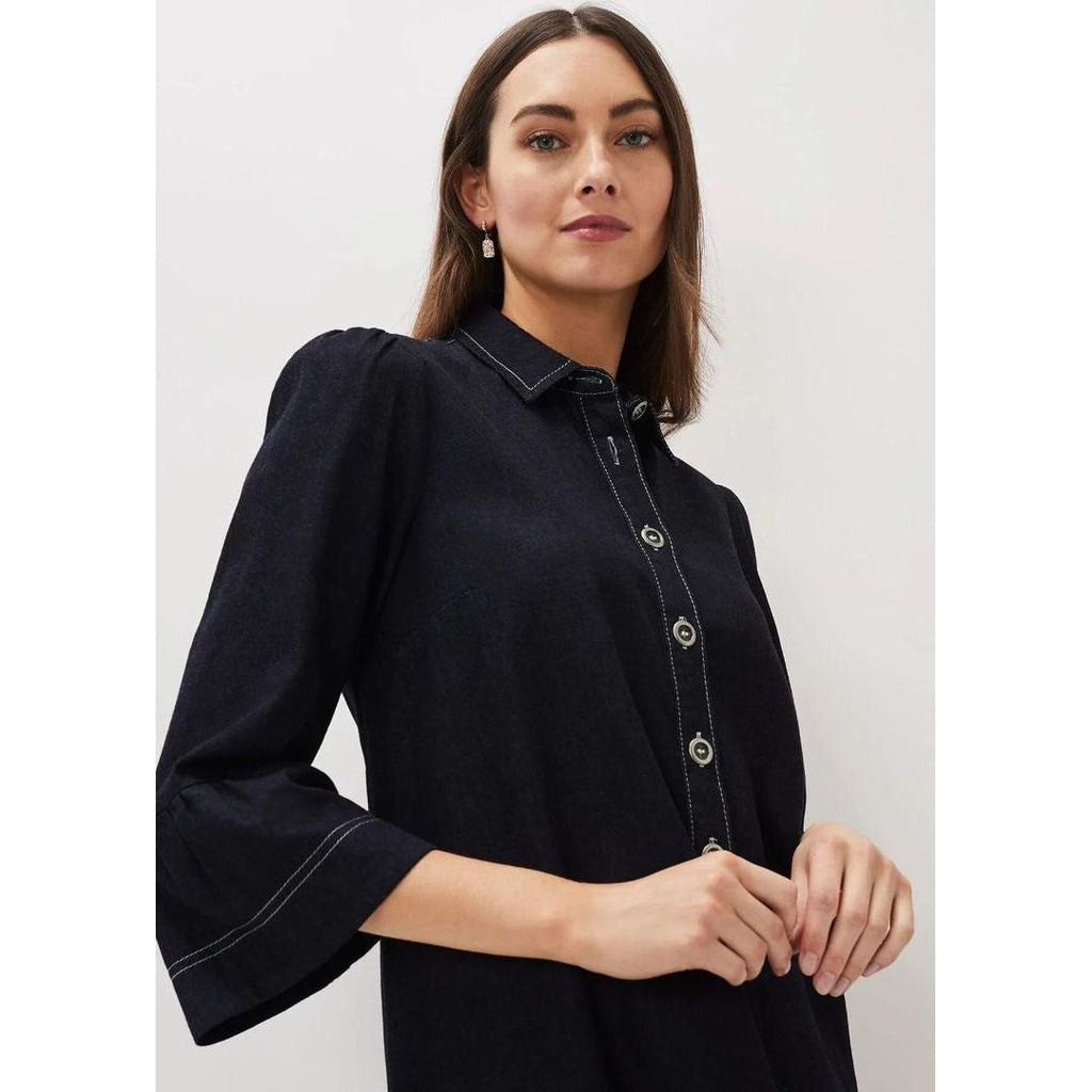 Phase Eight Fleur Denim Shift Dress - Indigo - Beales department store