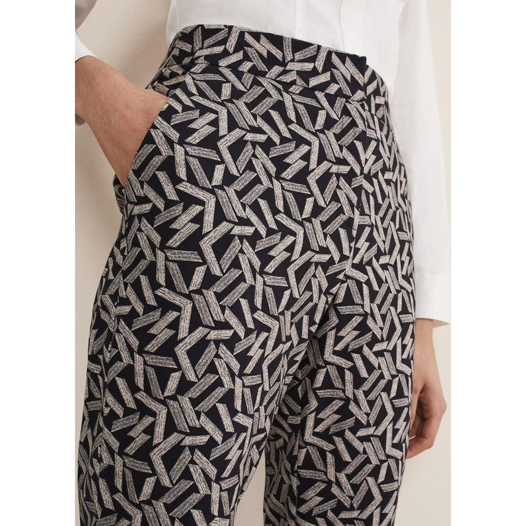 Phase Eight Fran Cigarette Trousers - Black/Stone - Beales department store