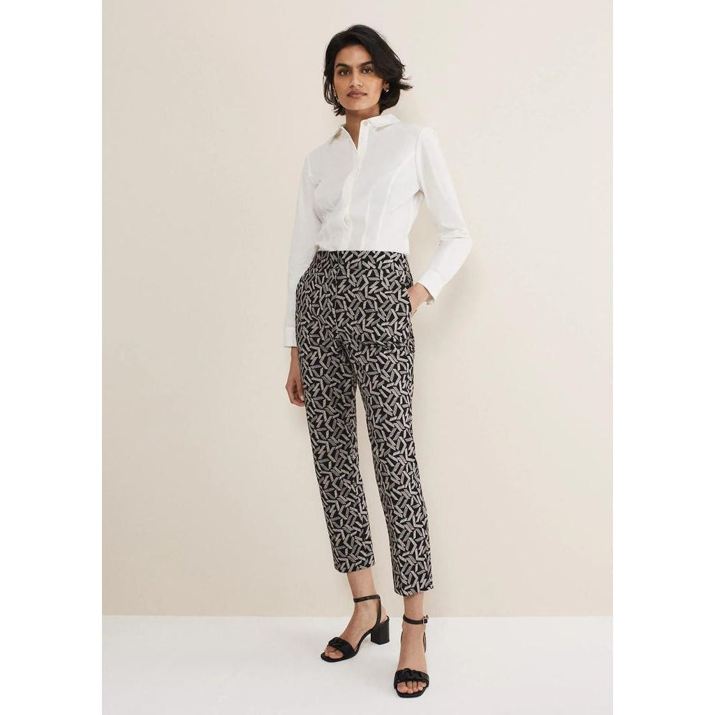 Phase Eight Fran Cigarette Trousers - Black/Stone - Beales department store