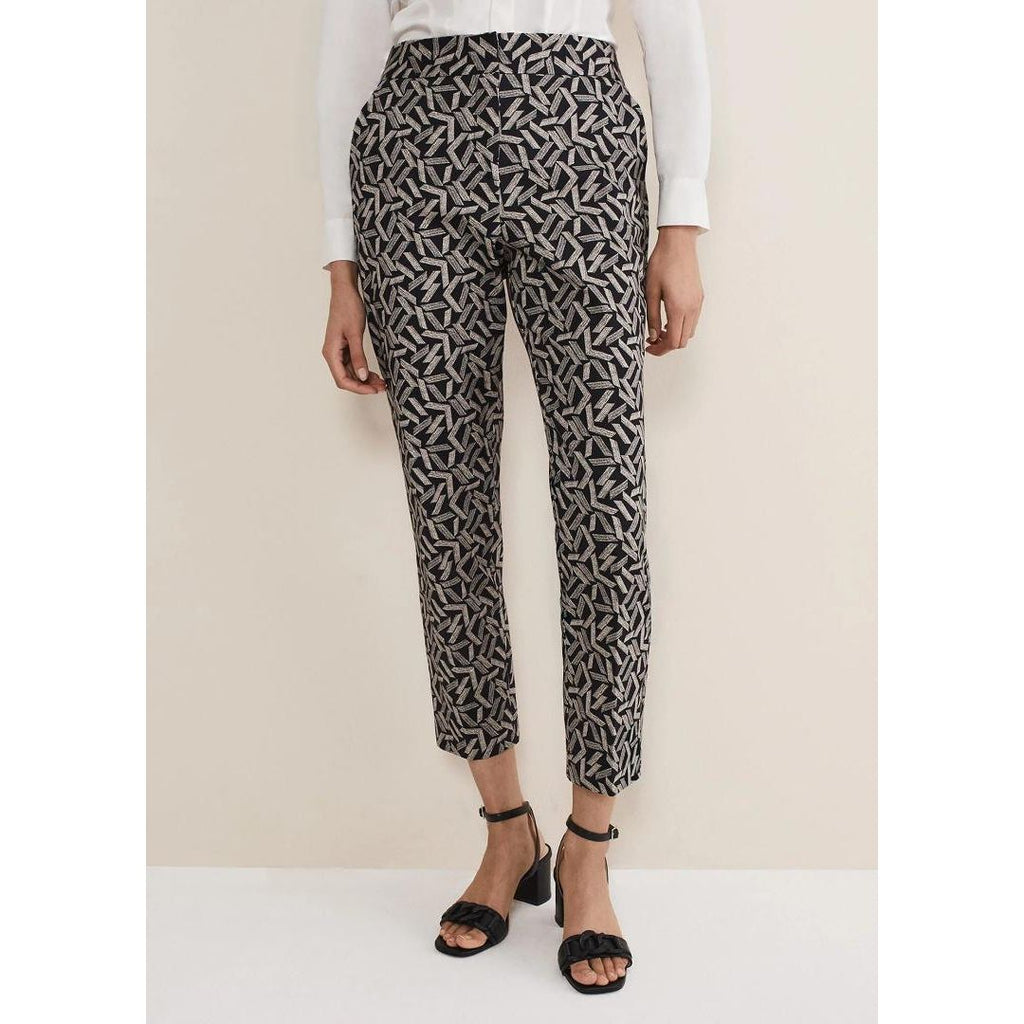 Phase Eight Fran Cigarette Trousers - Black/Stone - Beales department store