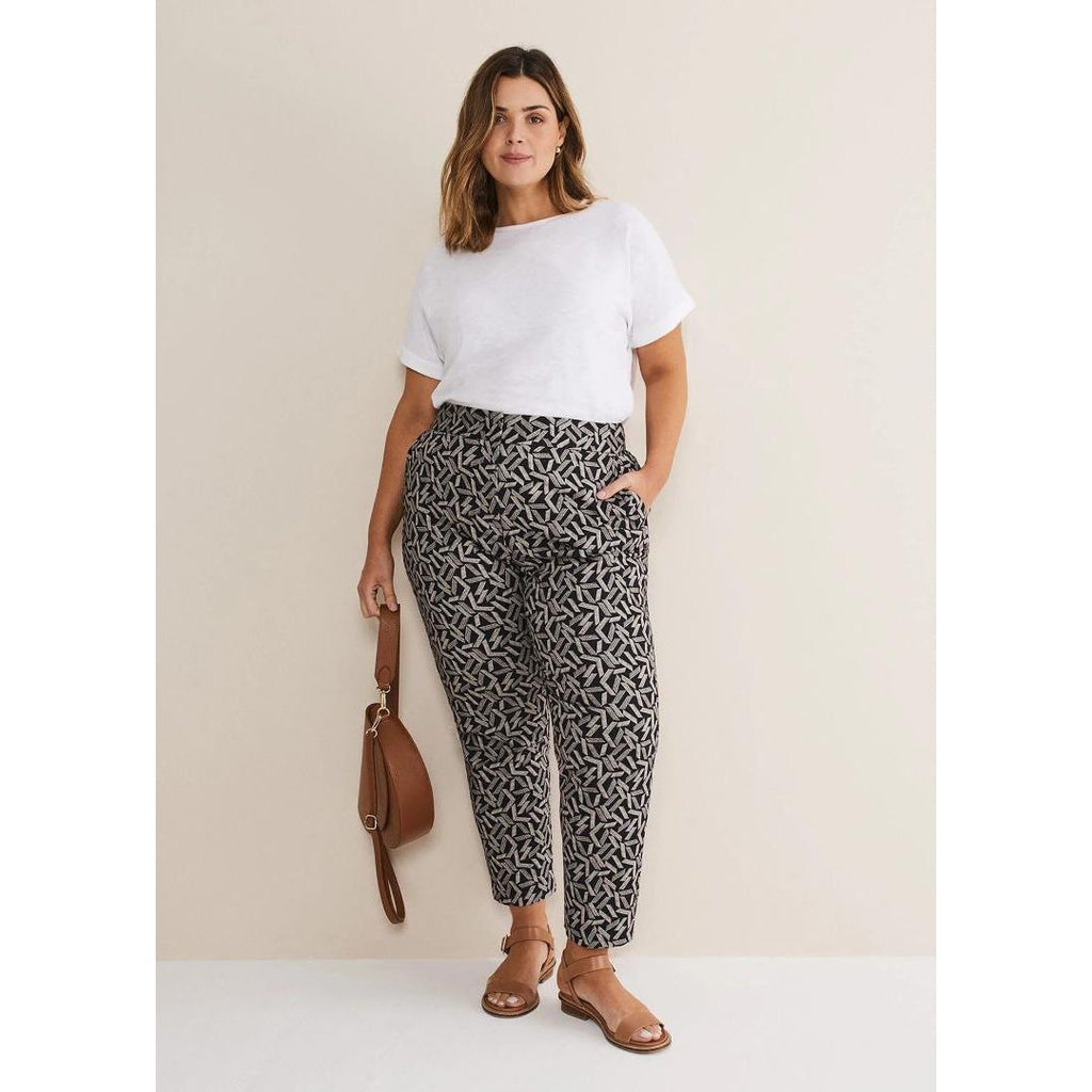 Phase Eight Fran Cigarette Trousers - Black/Stone - Beales department store