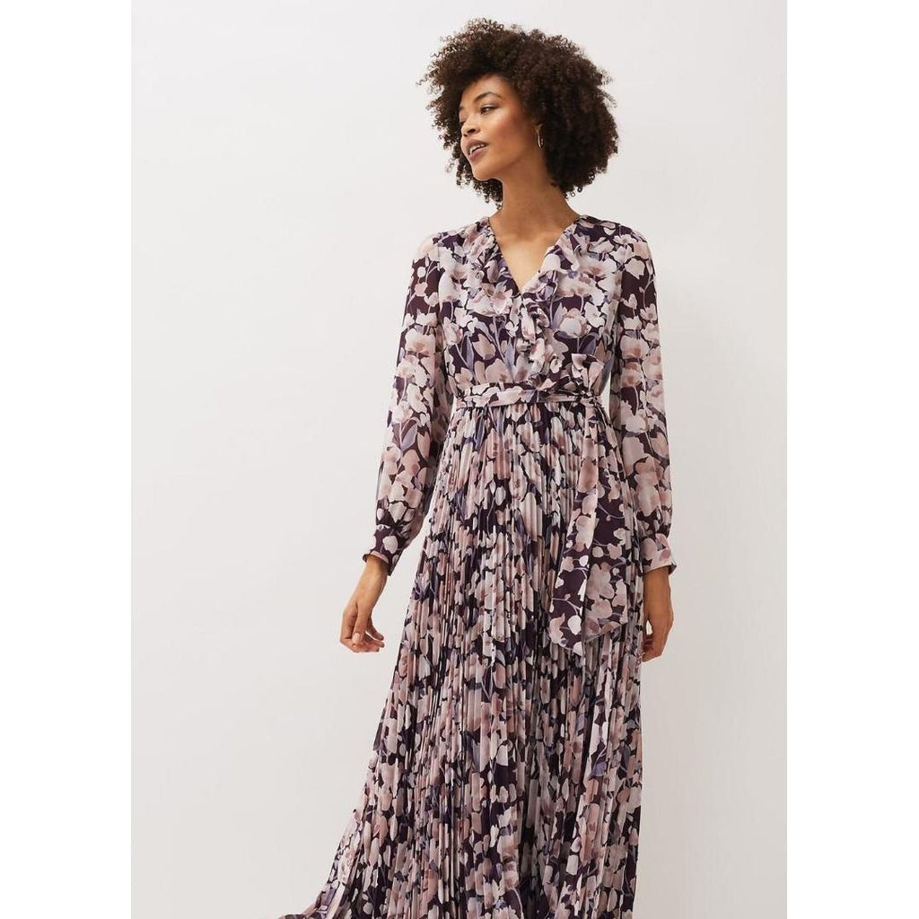 Phase Eight Fredrika Floral Pleated Maxi Dress - Multi Coloured - Beales department store