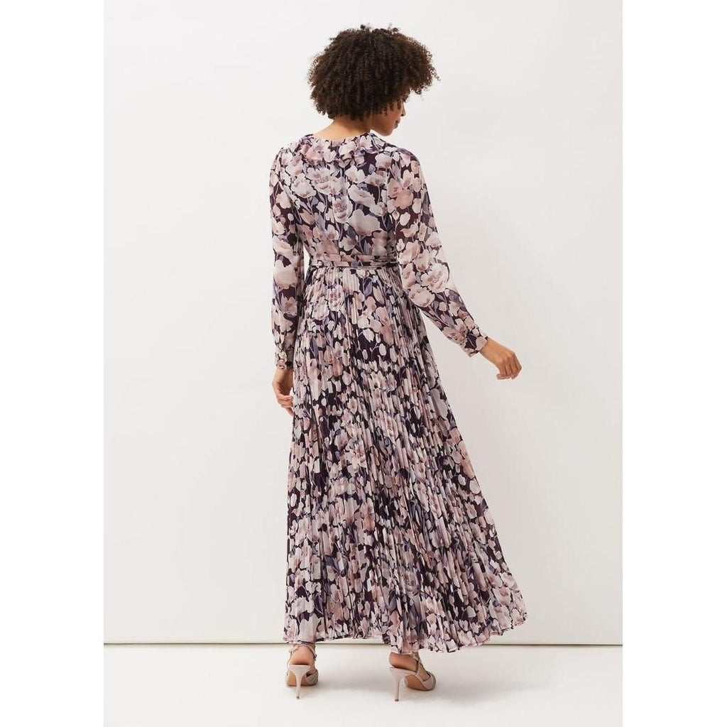 Phase Eight Fredrika Floral Pleated Maxi Dress - Multi Coloured - Beales department store