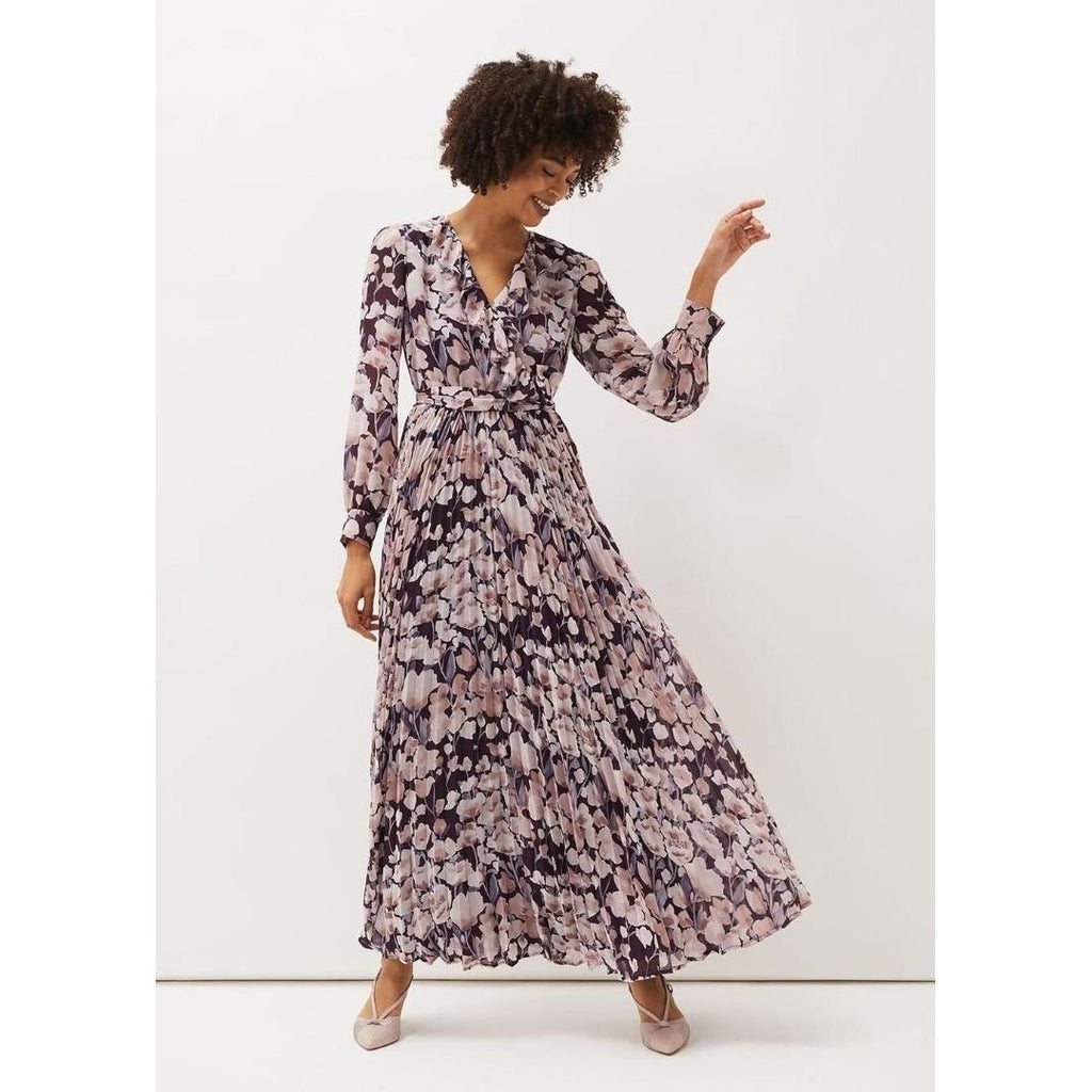 Phase Eight Fredrika Floral Pleated Maxi Dress - Multi Coloured - Beales department store