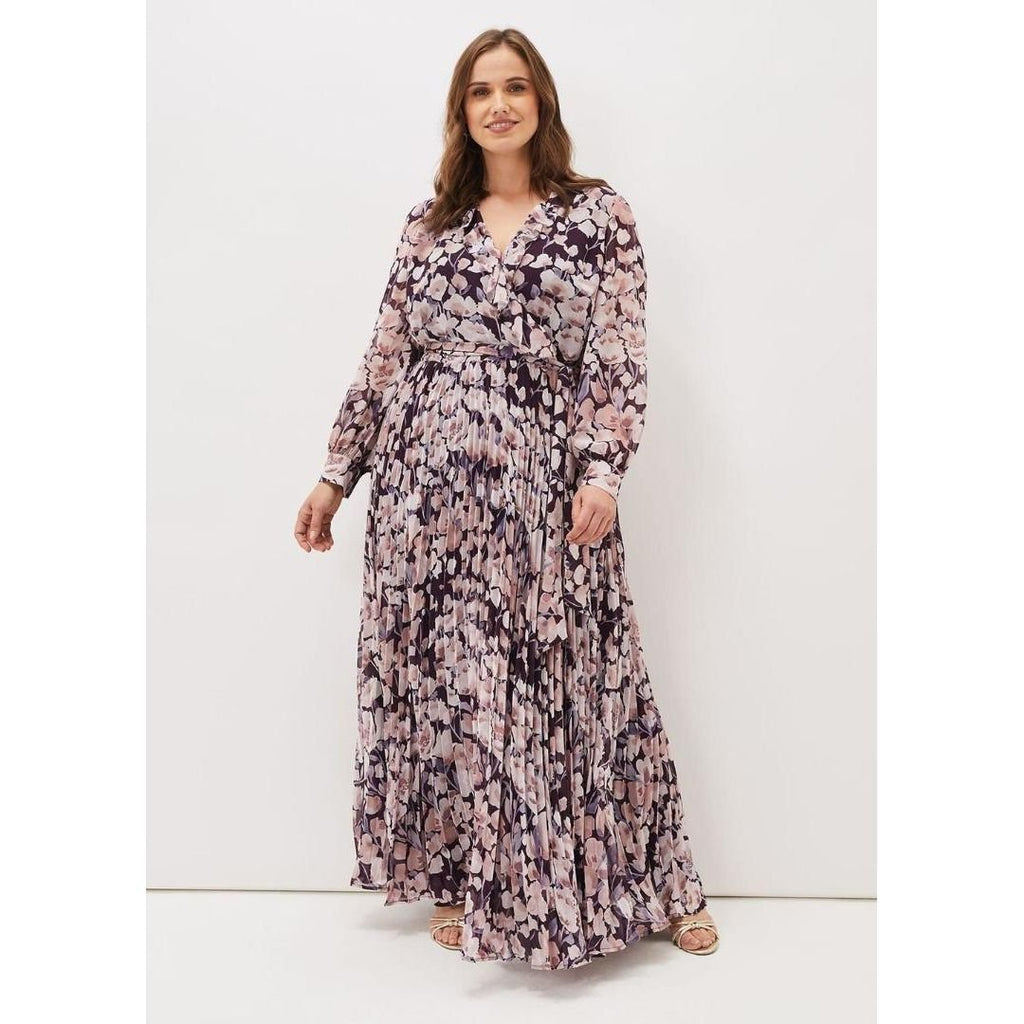 Phase Eight Fredrika Floral Pleated Maxi Dress - Multi Coloured - Beales department store