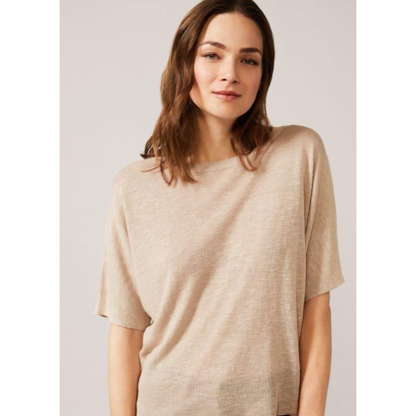 Phase Eight Galina Knit Top - Stone - Beales department store