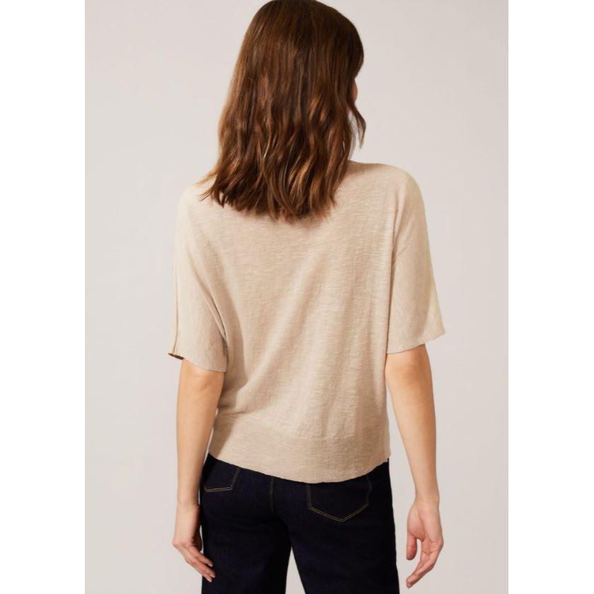 Phase Eight Galina Knit Top - Stone - Beales department store