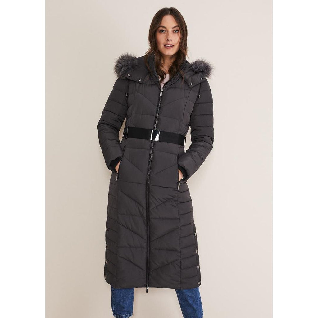 Phase Eight Georgie Maxi Puffer - Charcoal - Beales department store