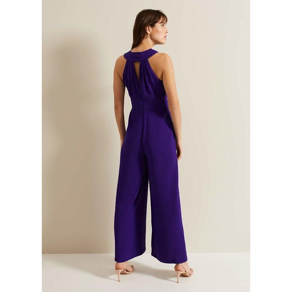 Phase Eight Giorgia Cross Neck Jumpsuit - Violet - Beales department store