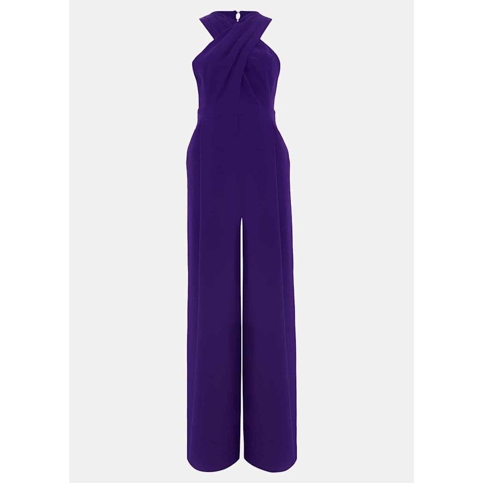 Phase Eight Giorgia Cross Neck Jumpsuit - Violet - Beales department store