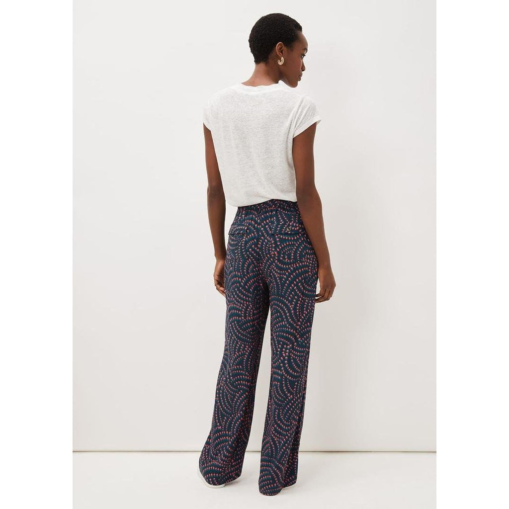 Phase Eight Grace Geo Printed Trouser - Navy/Multi - Beales department store