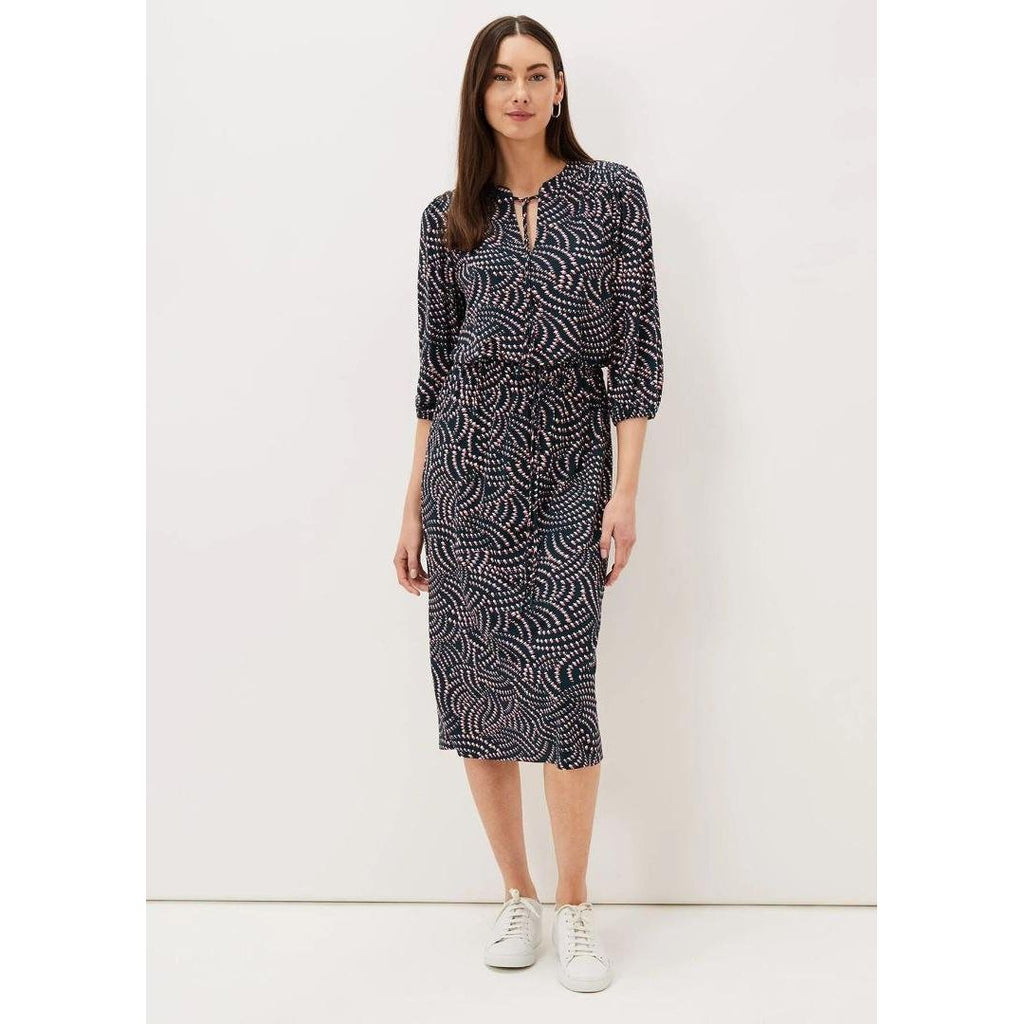 Phase Eight Grace Geo Tile Print Dress - Multi Coloured - Beales department store