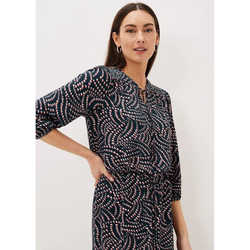 Phase Eight Grace Geo Tile Print Dress - Multi Coloured - Beales department store