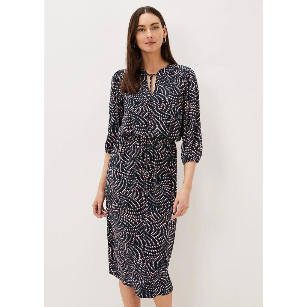 Phase Eight Grace Geo Tile Print Dress - Multi Coloured - Beales department store