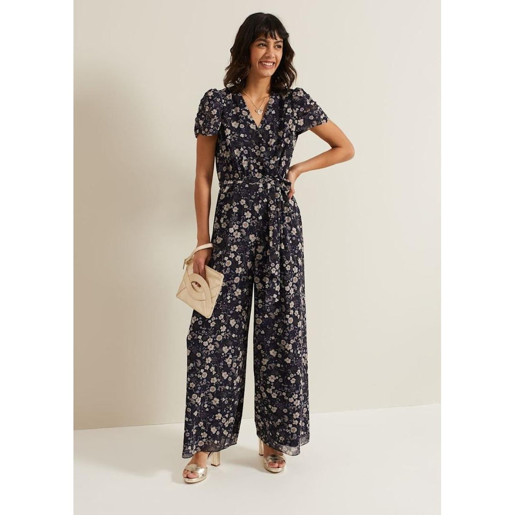 Phase Eight Helene Floral Print Jumpsuit - Multi Coloured - Beales department store