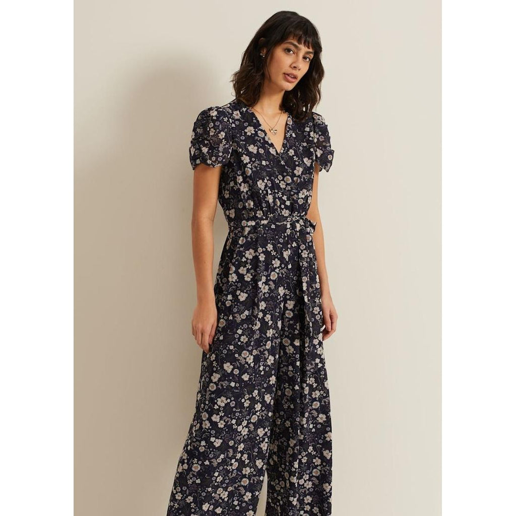 Phase Eight Helene Floral Print Jumpsuit - Multi Coloured - Beales department store