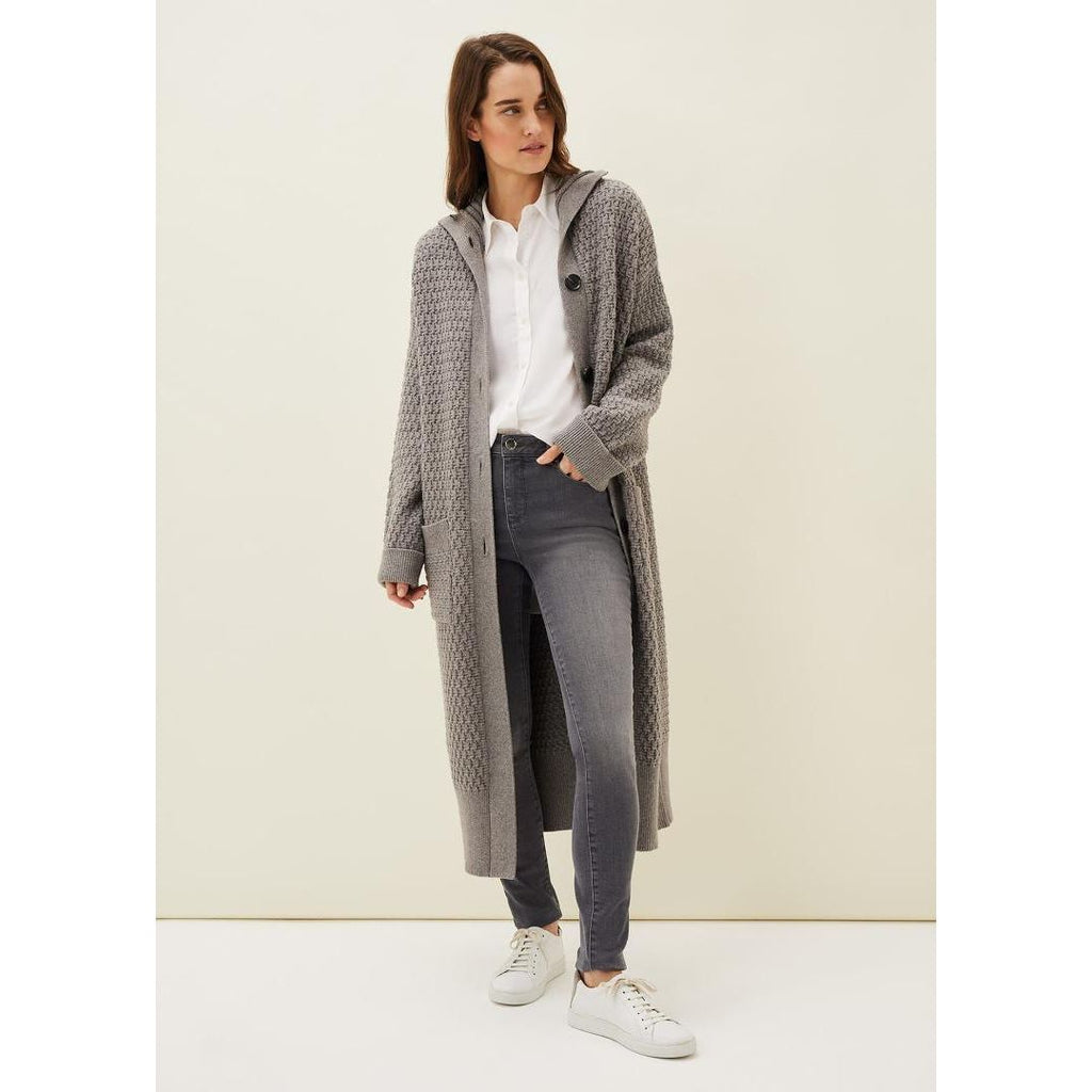 Phase Eight Holly Chunky Coat - Charcoal - Beales department store