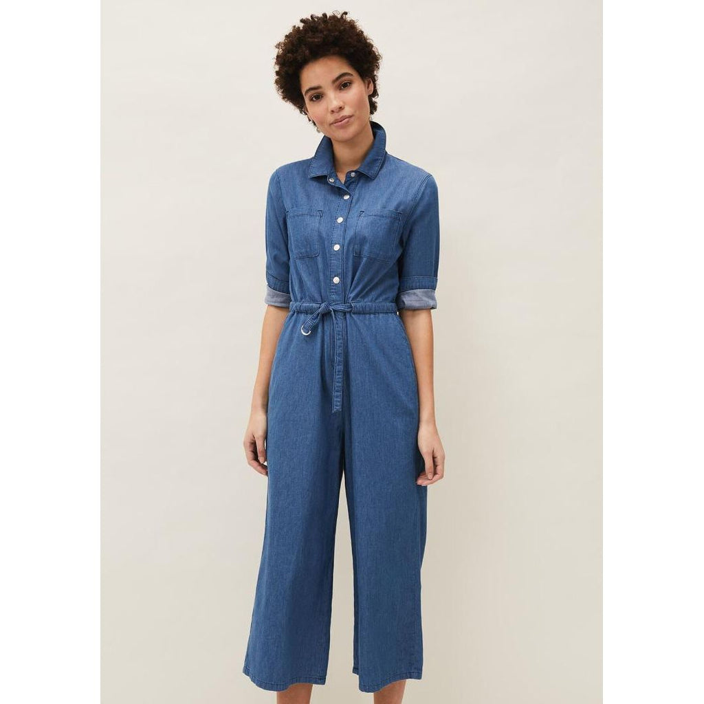 Phase Eight Jarah Denim Jumpsuit - Chambray - Beales department store